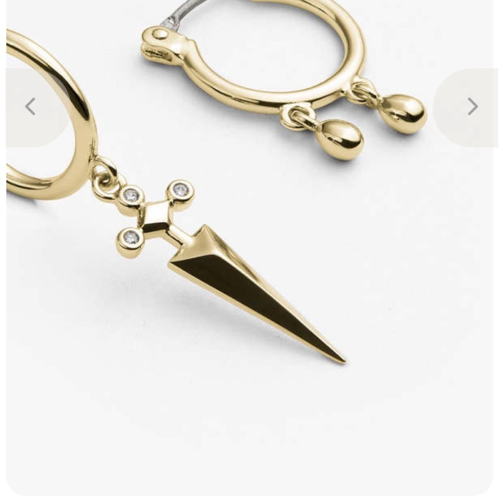 Gold Dagger Ana Luisa Hoop Earrings Set